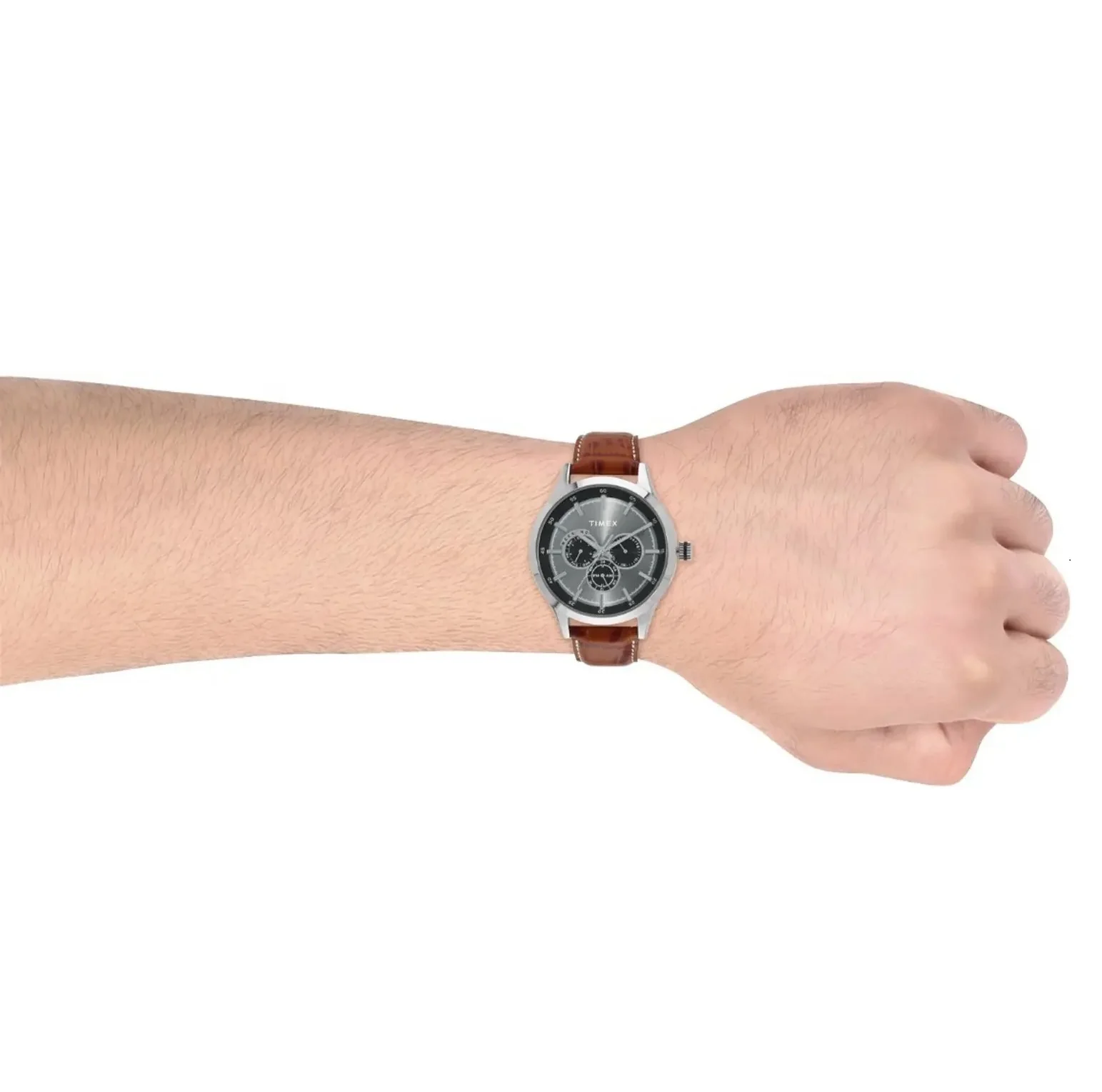 Timex Fashion Men's Silver Dial Round Case Multifunction Function Watch -TW000T308 - Image 4