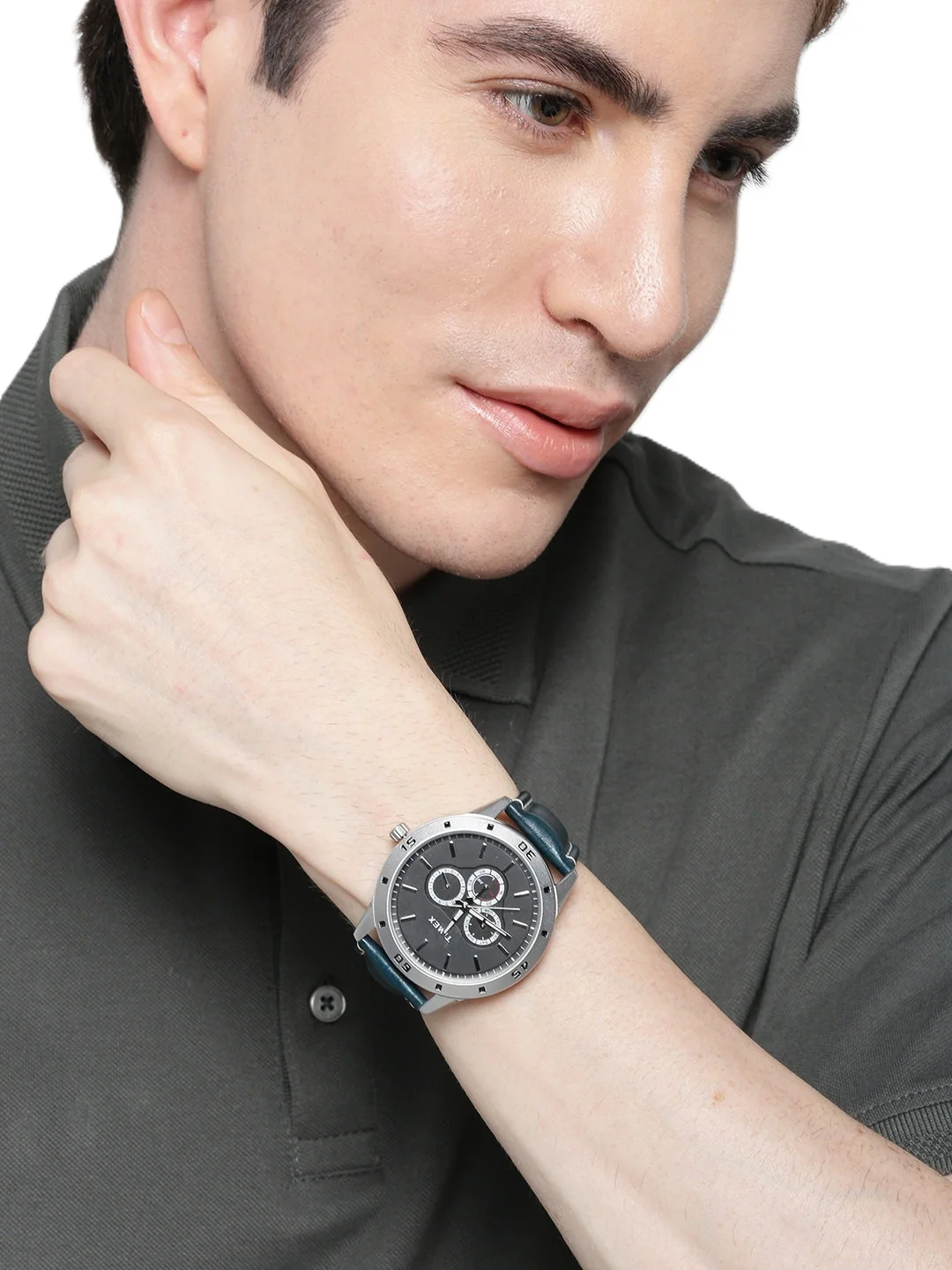 Timex Fashion Men's Mechanical Automatic Wind Black Dial Round Case Multifunction Function Watch -TW000U912 - Image 5