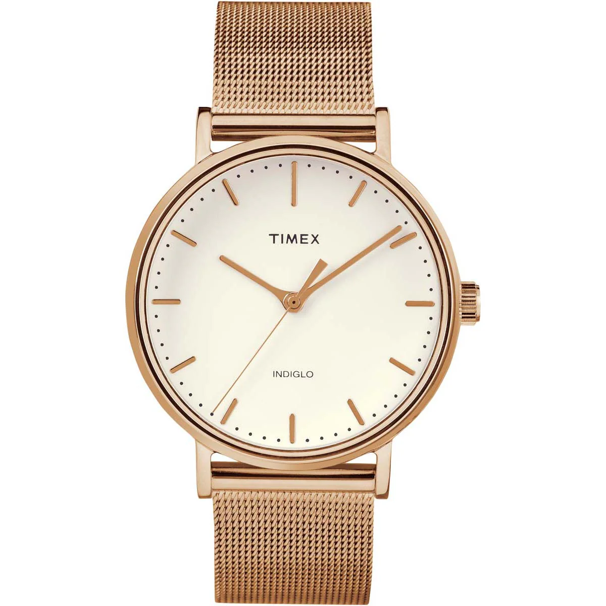Timex Global Women's Rose Gold-Tone Dial Case Stainless-Steel-Mesh-Bracelet Function Watch -TW2R26400 - Image 4
