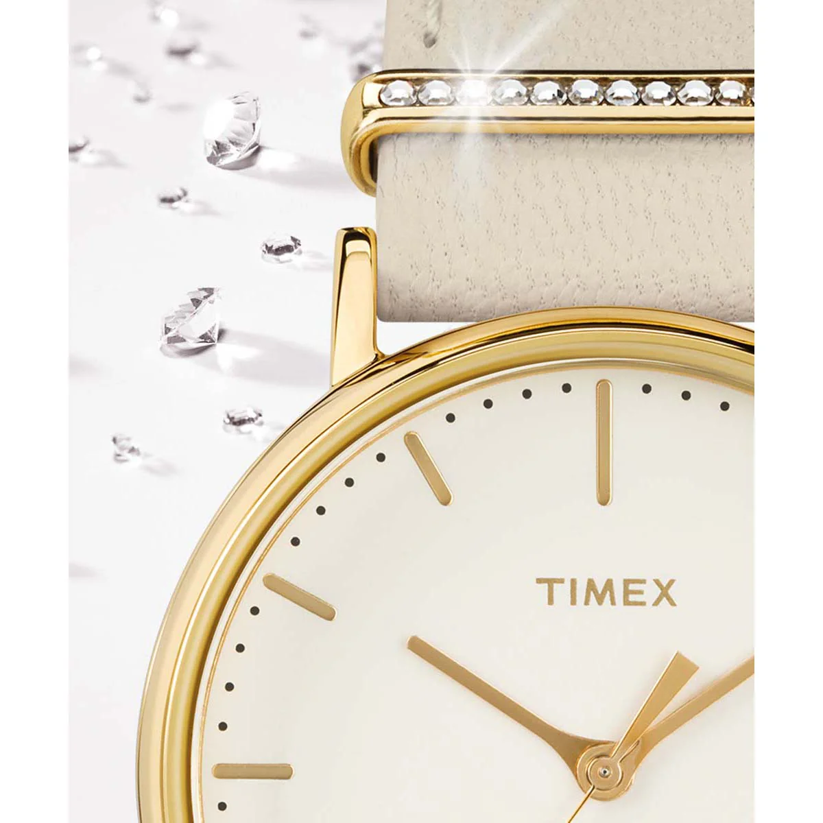 Timex Global Women's Gold-Tone Dial Case Designed-with-Crystals Function Watch -TW2R70500 - Image 8