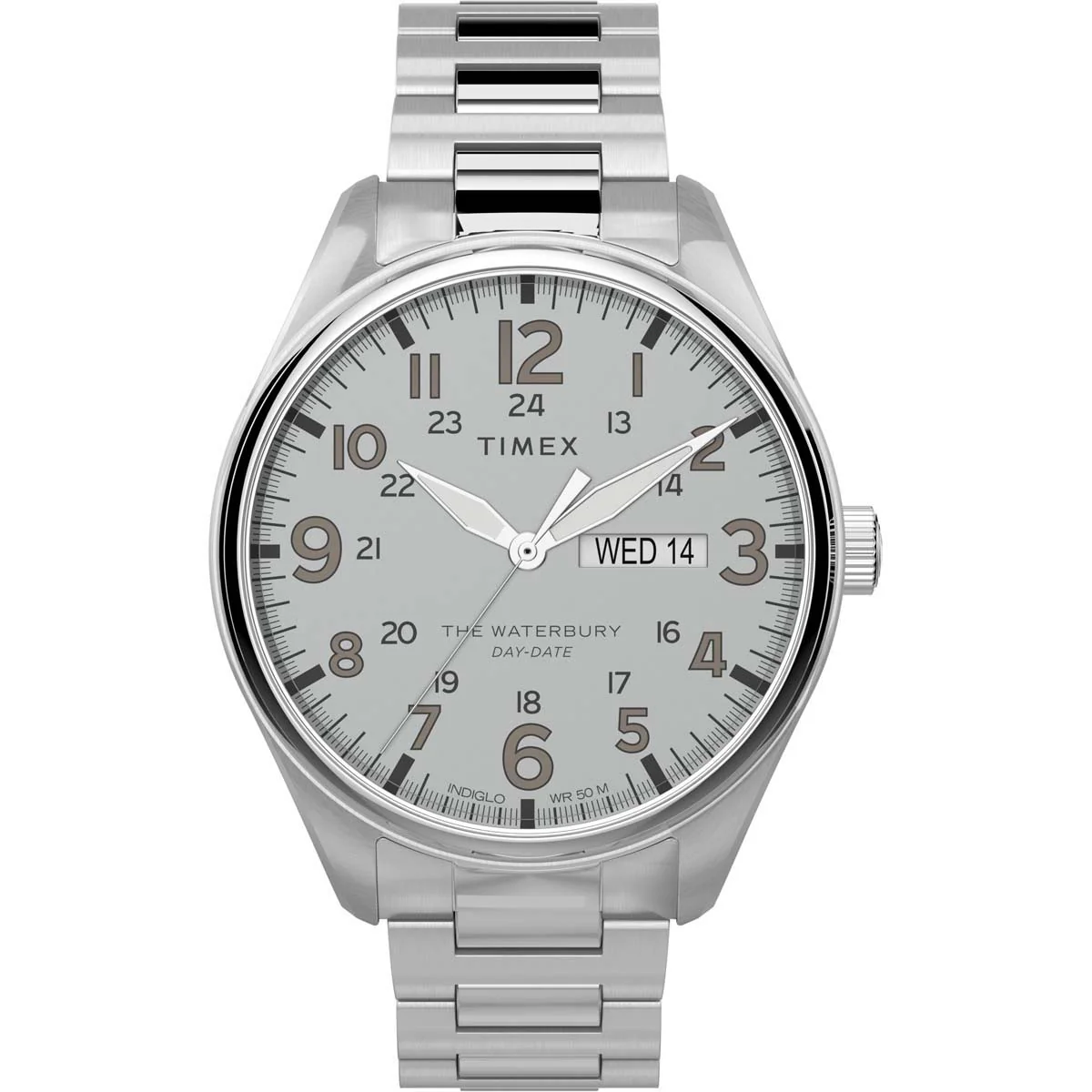 Timex Heritage Collection Men's Quartz Analog Stainless Steel Dial Round Case Stainless-Steel Function Watch -TW2T70800