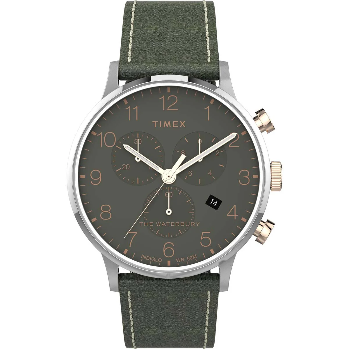 Timex Heritage Collection Men's Quartz Analog Stainless Steel Dial Round Case Stainless-Steel Function Watch -TW2T71400