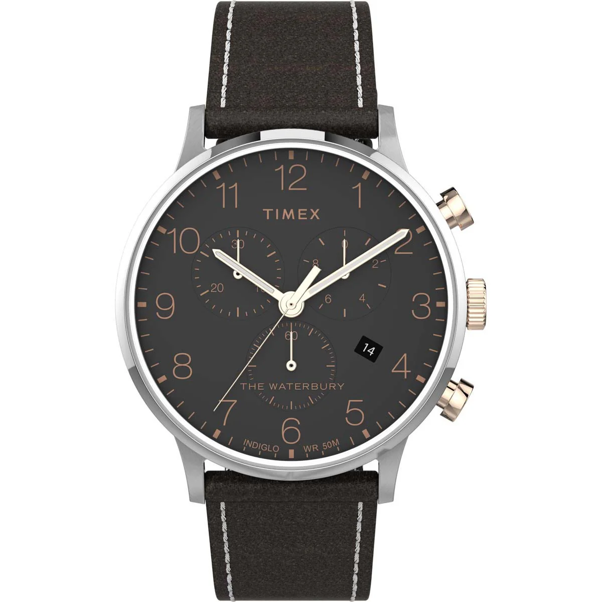 Timex Heritage Collection Men's Quartz Analog Stainless Steel Dial Round Case Stainless-Steel Function Watch -TW2T71500UJ