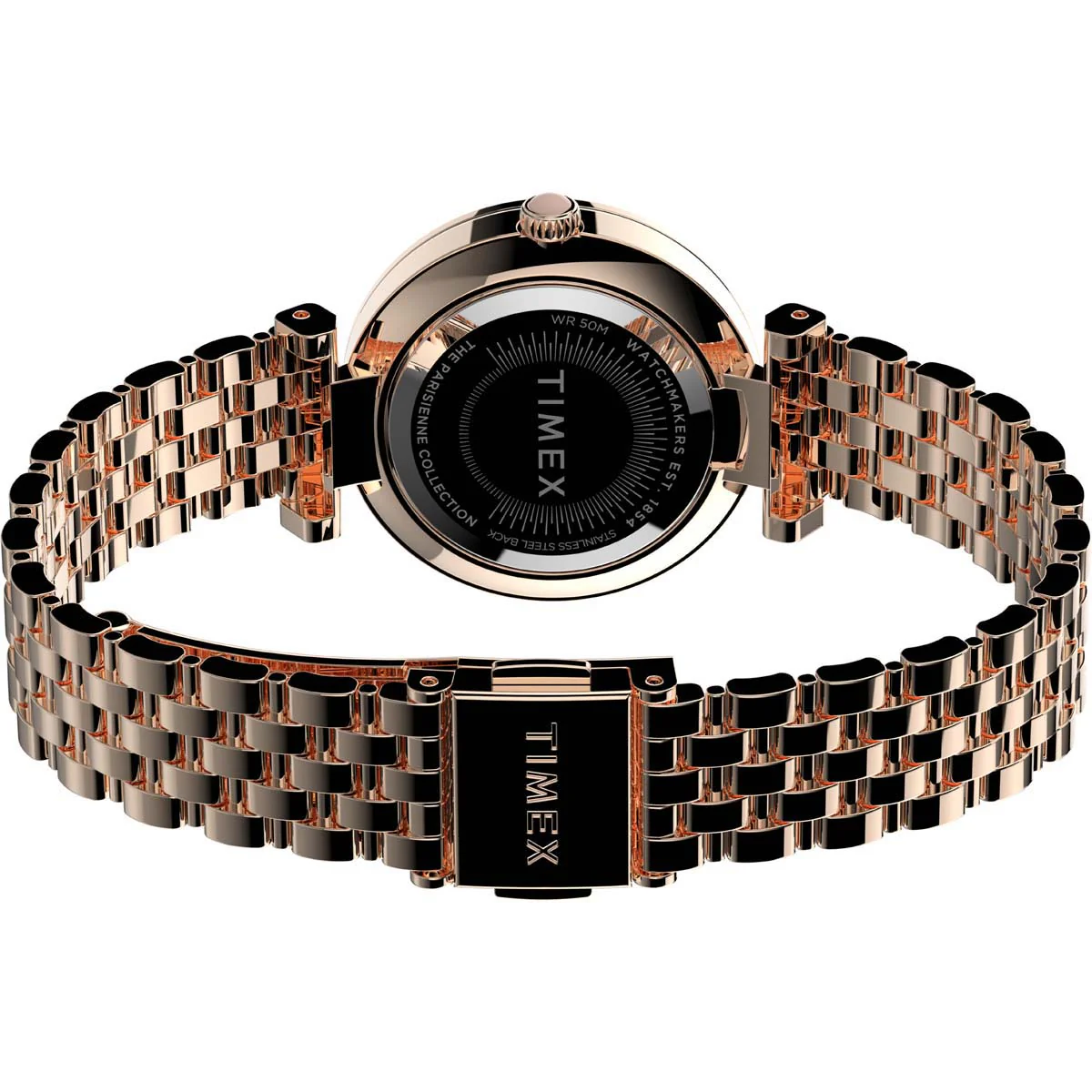 Timex Global Women's Rose Gold-Tone Dial Case Stainless-Steel Function Watch -TW2T78800 - Image 4