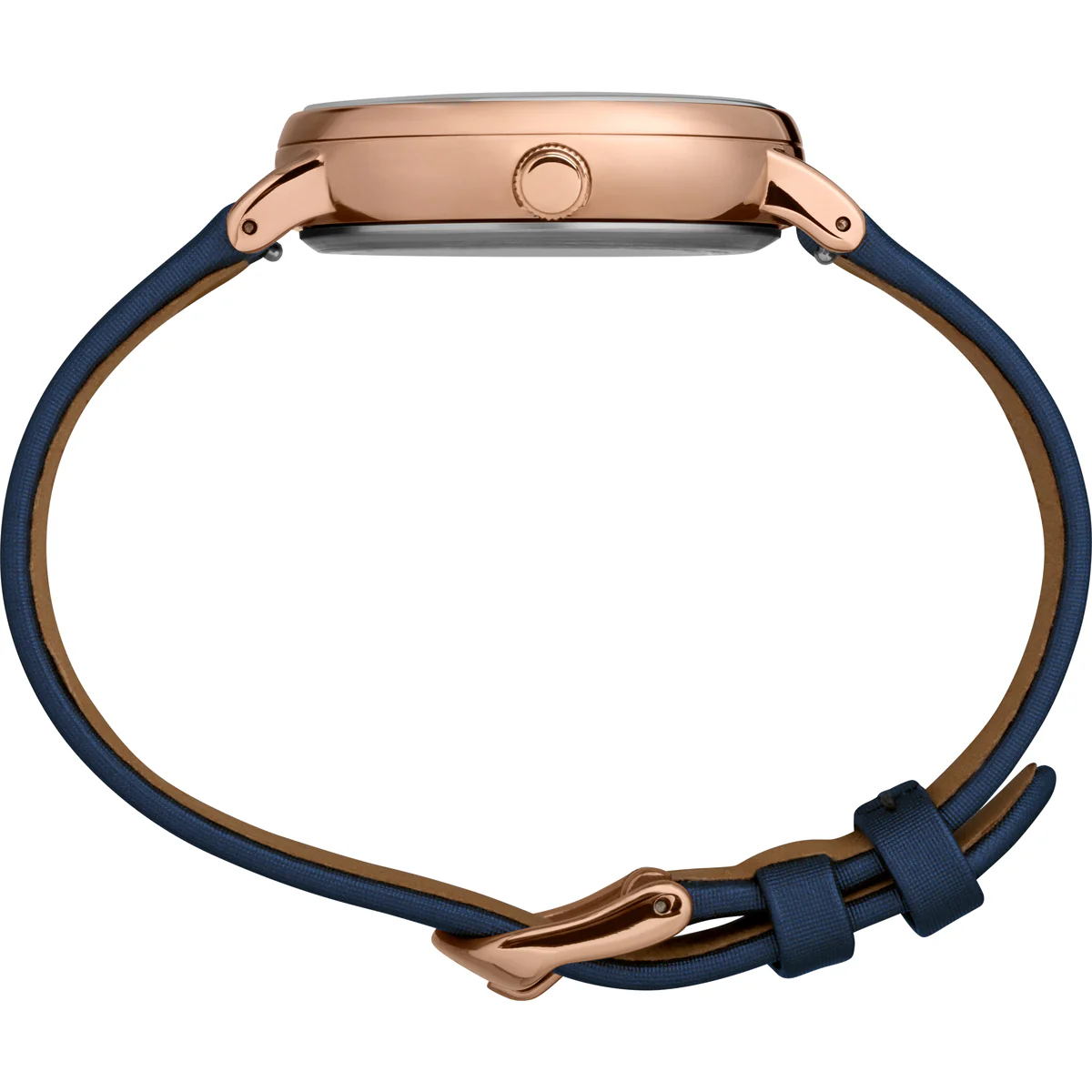 Timex Global Women's Rose Gold-Tone Dial Case Leather-Strap Function Watch -TW2T87800 - Image 2