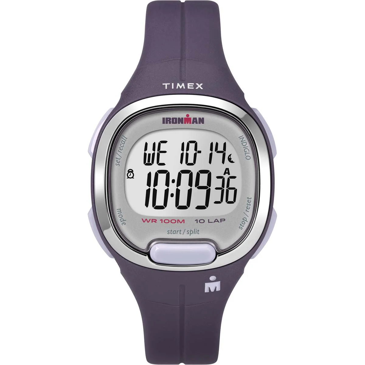 Timex Ironman Transit Women's Digital Purple Dial Pillowcase Case Durable-Resin-Strap Function Watch -TW5M19700