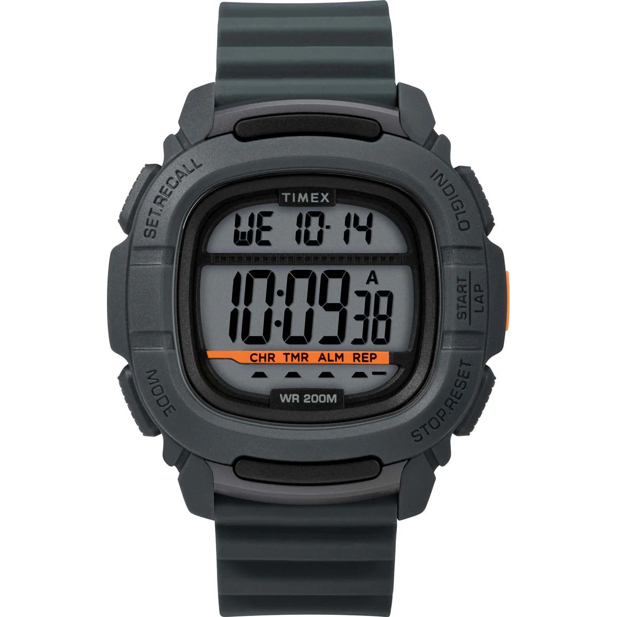 Timex Digital Men's Quartz Analog Gray Dial Square Case Shock-Resistant-Watch Function Watch -TW5M26700