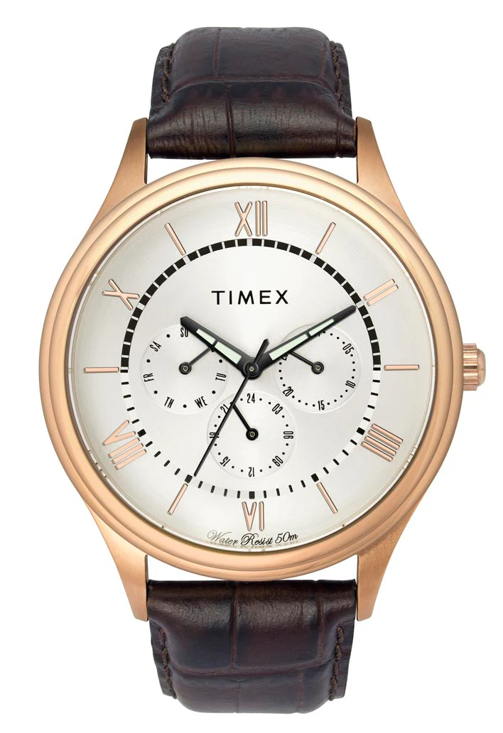 Timex Fashion Men's Silver Dial Round Case Multifunction Function Watch -TWEG16800