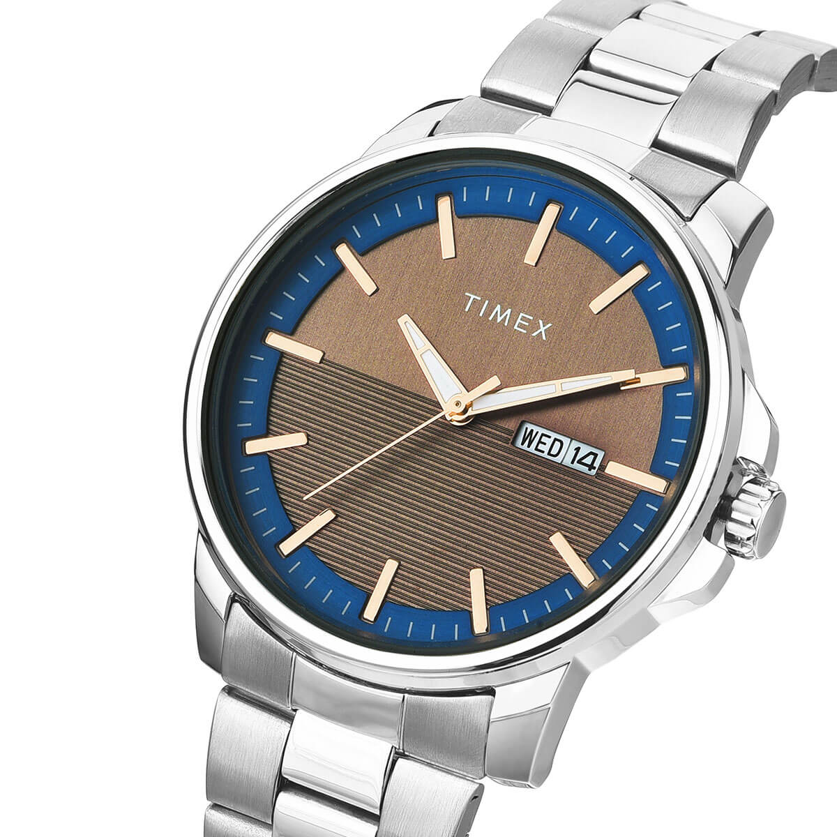 Timex Fashion Men's Grey Dial Round Case Day Date Function Watch -TWEG17213 - Image 2