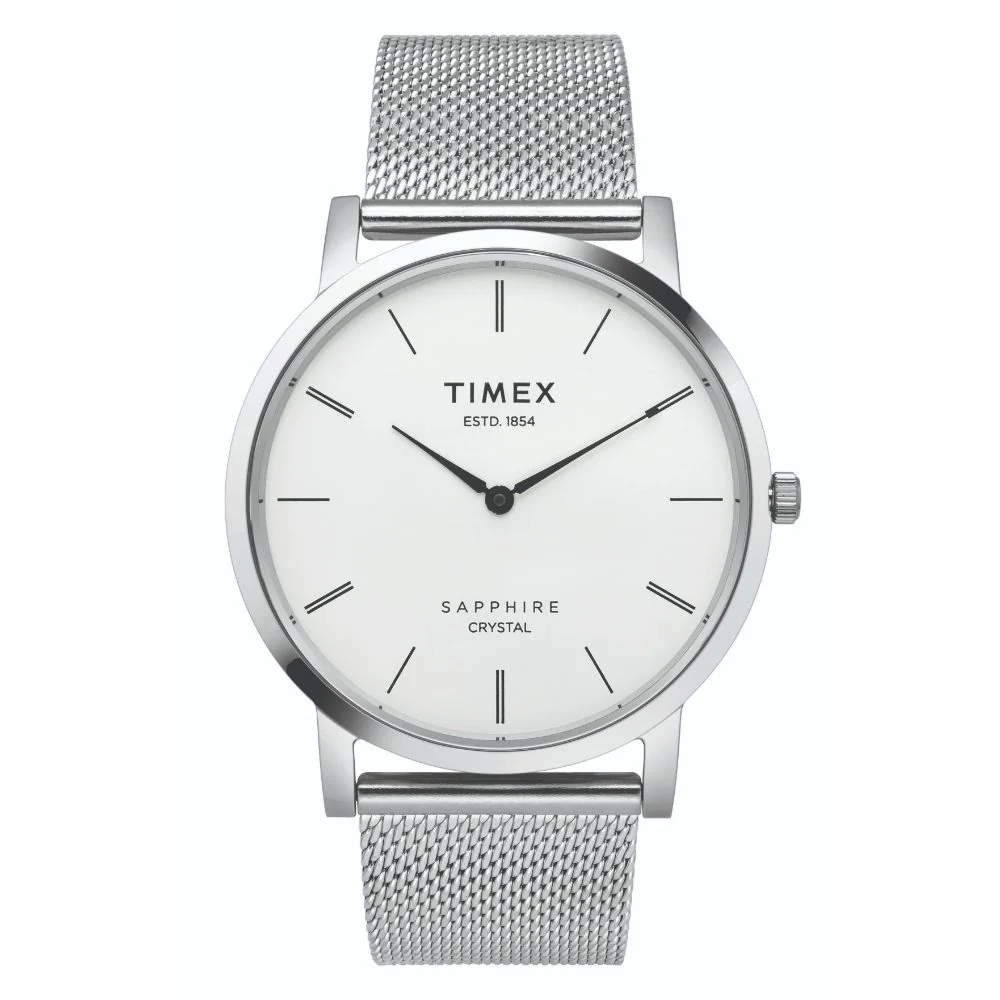 Timex Empera Men's Silver Dial Round Case 2 Hands Function Watch -TWEG17410