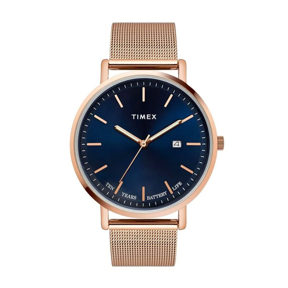 Timex Empera Men's Blue Dial Round Case 10 Year Battery Life Date Function Watch -TWEG17704