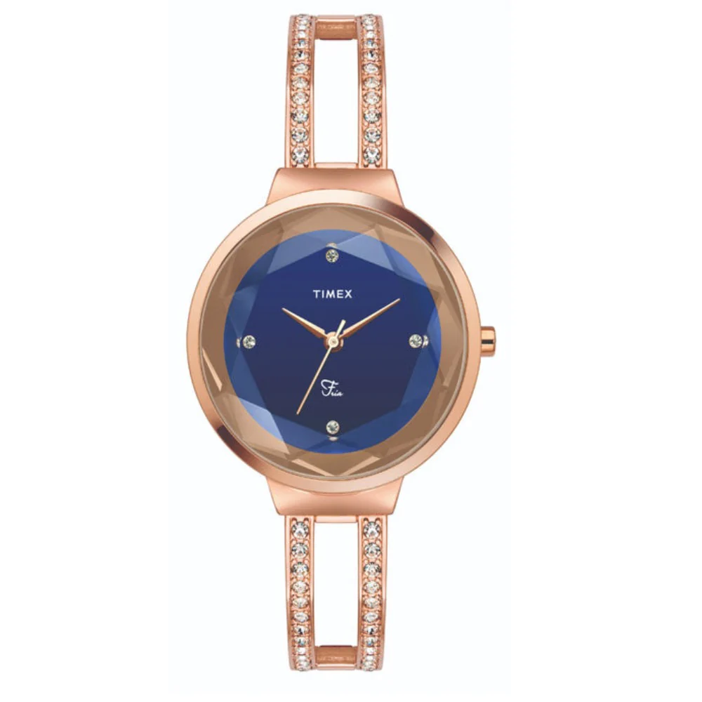 Timex Fria Women Blue Round Analog Watch - TWEL13404