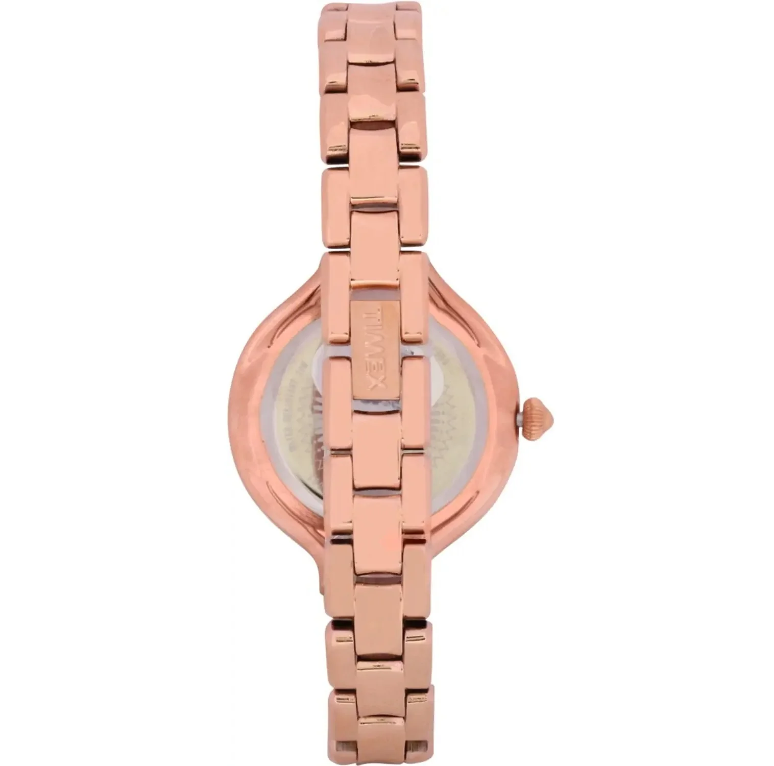 Timex Fria Women's Rose Gold Dial Round Case 2 Hands Function Watch -TWEL14006 - Image 2