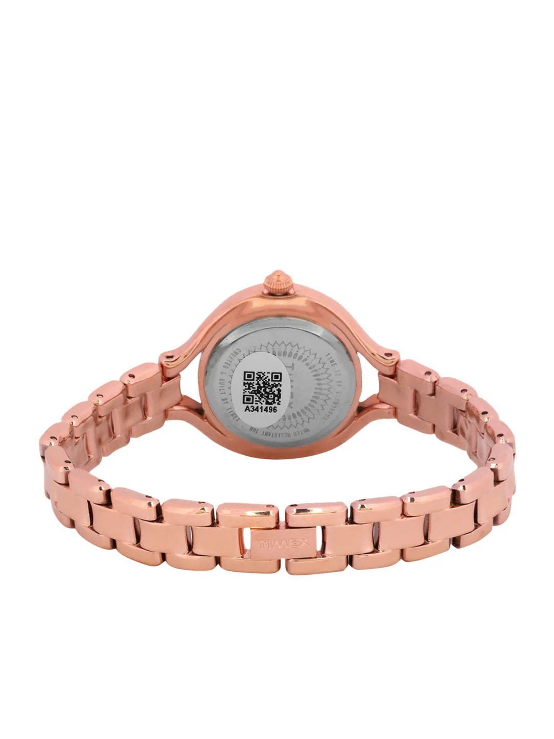 Timex Fria Women's Rose Gold Dial Round Case 2 Hands Function Watch -TWEL14006 - Image 4