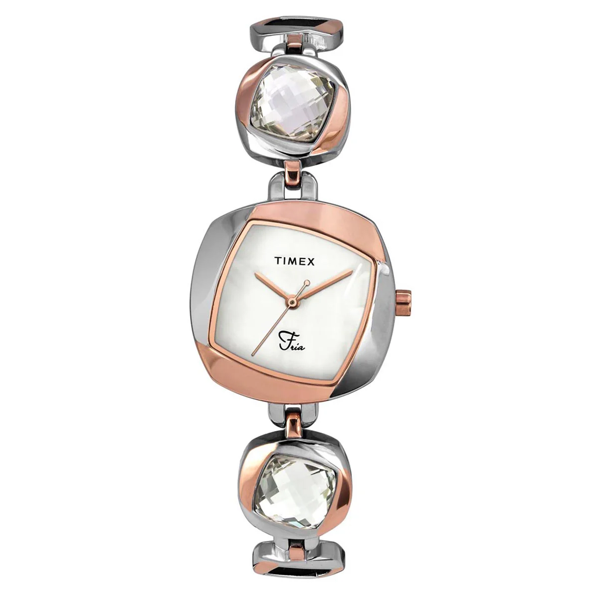 Timex Fria Women Off White Square Analog Watch - TWEL15002
