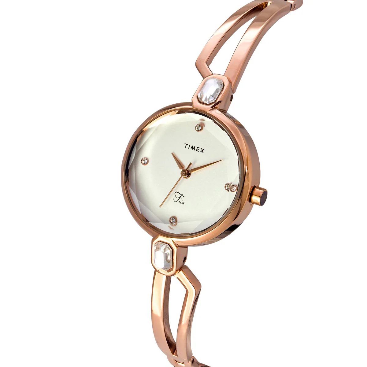 Timex Fria Women Silver Round Analog Watch - TWEL15100 - Image 2