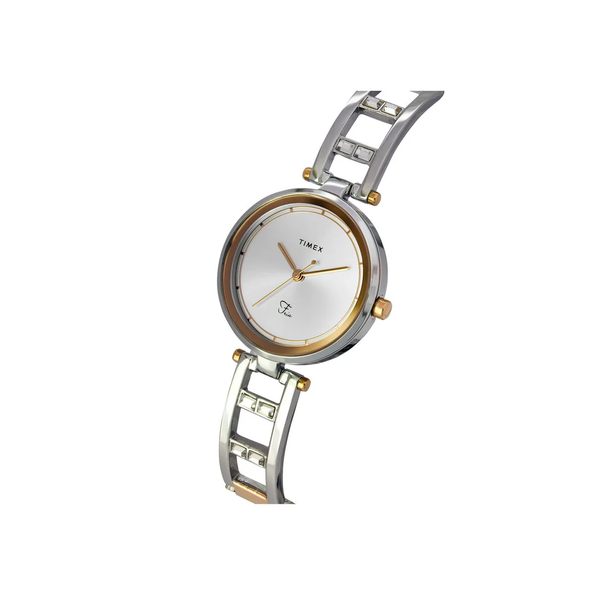 Timex Fria Women Silver Round Analog Watch - TWEL15301 - Image 2