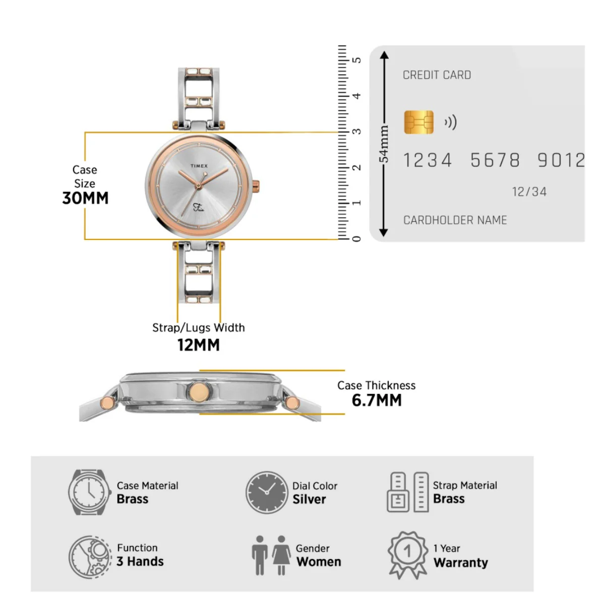 Timex Fria Women Silver Round Analog Watch - TWEL15301 - Image 9