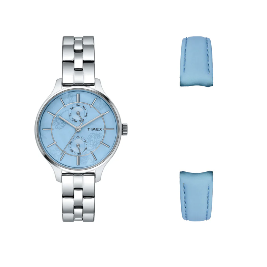 Timex Fashion Women's Blue Dial Round Case Multifunction Function Watch -TWEL14801 - Image 10