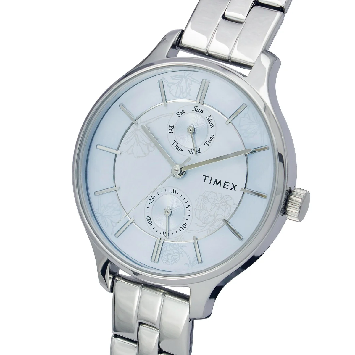Timex Fashion Women's Blue Dial Round Case Multifunction Function Watch -TWEL14801 - Image 2