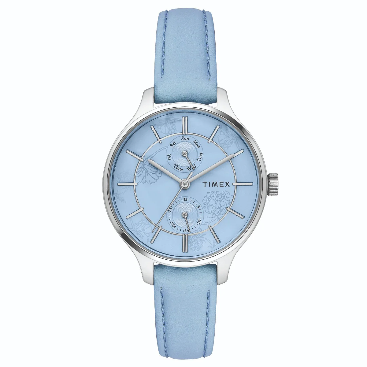 Timex Fashion Women's Blue Dial Round Case Multifunction Function Watch -TWEL14801 - Image 6