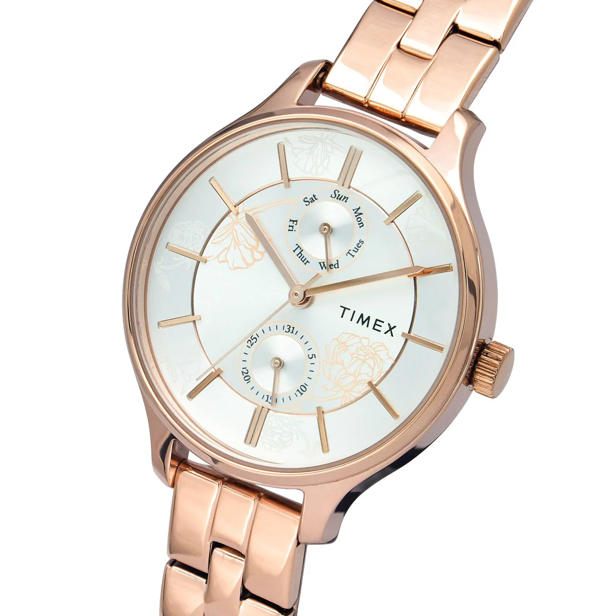 Timex Fashion Women's Silver Dial Round Case Multifunction Function Watch -TWEL14802 - Image 2