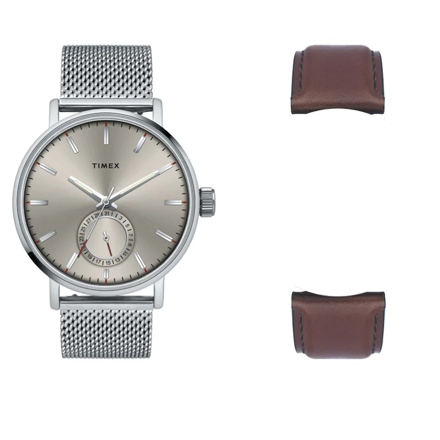 Timex Fashion Men's Grey Dial Round Case Date Function Watch -TWEG20000 - Image 10