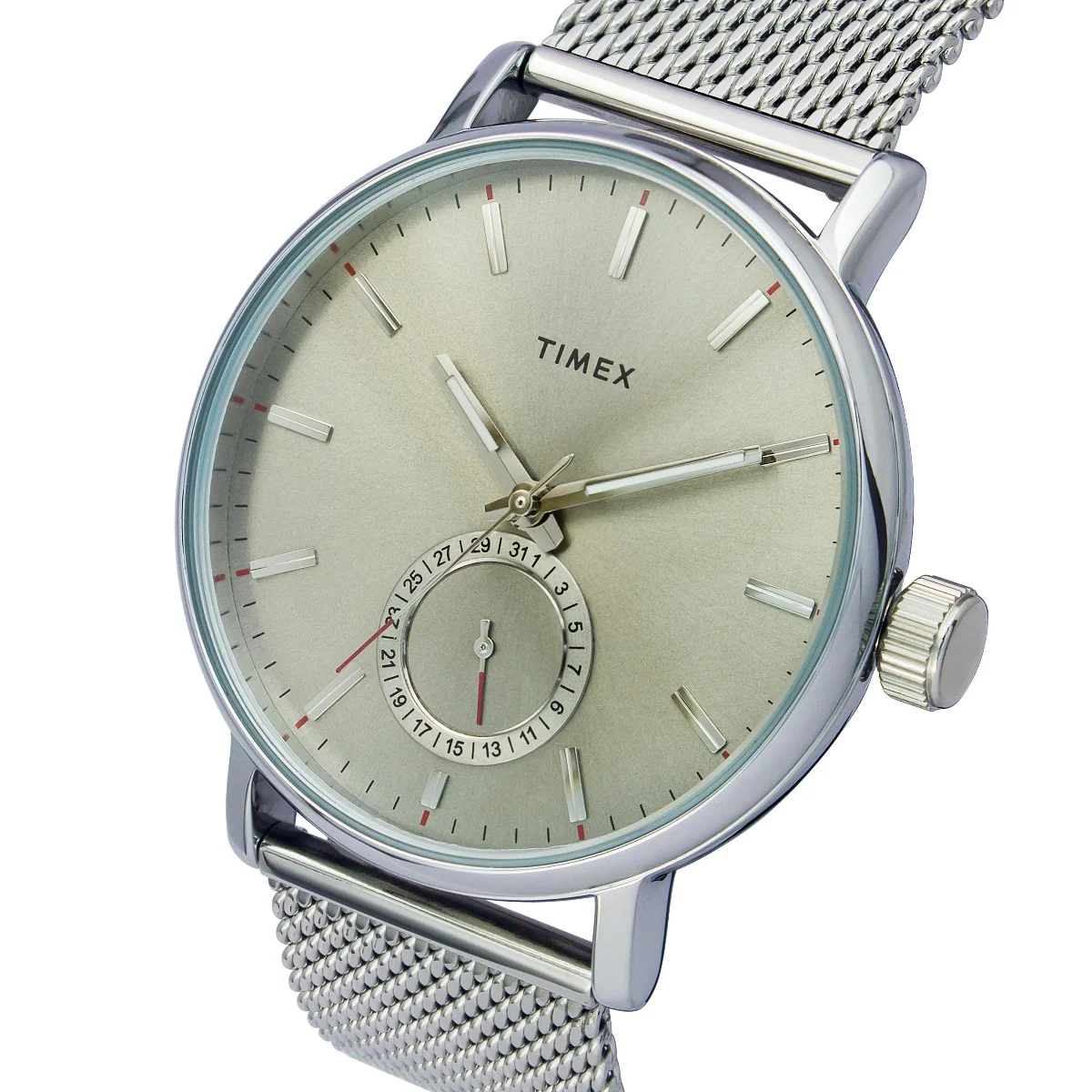 Timex Fashion Men's Grey Dial Round Case Date Function Watch -TWEG20000 - Image 2