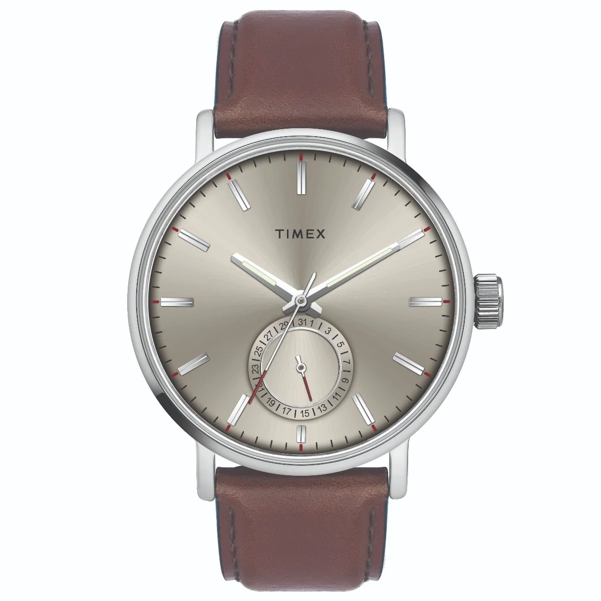 Timex Fashion Men's Grey Dial Round Case Date Function Watch -TWEG20000 - Image 6