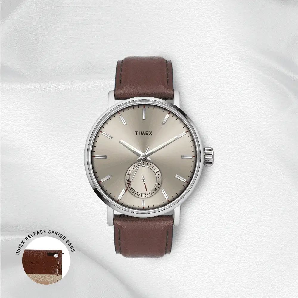 Timex Fashion Men's Grey Dial Round Case Date Function Watch -TWEG20000 - Image 9