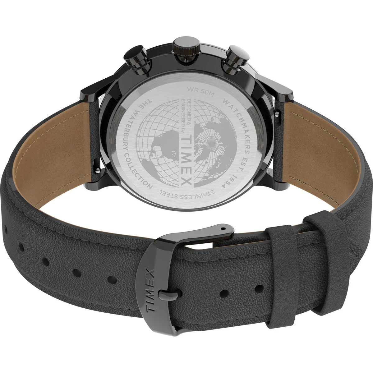 Timex Heritage Collection Men's Quartz Analog Gunmetal Dial Round Case Chronograph Function Watch -TW2U04900 - Image 4