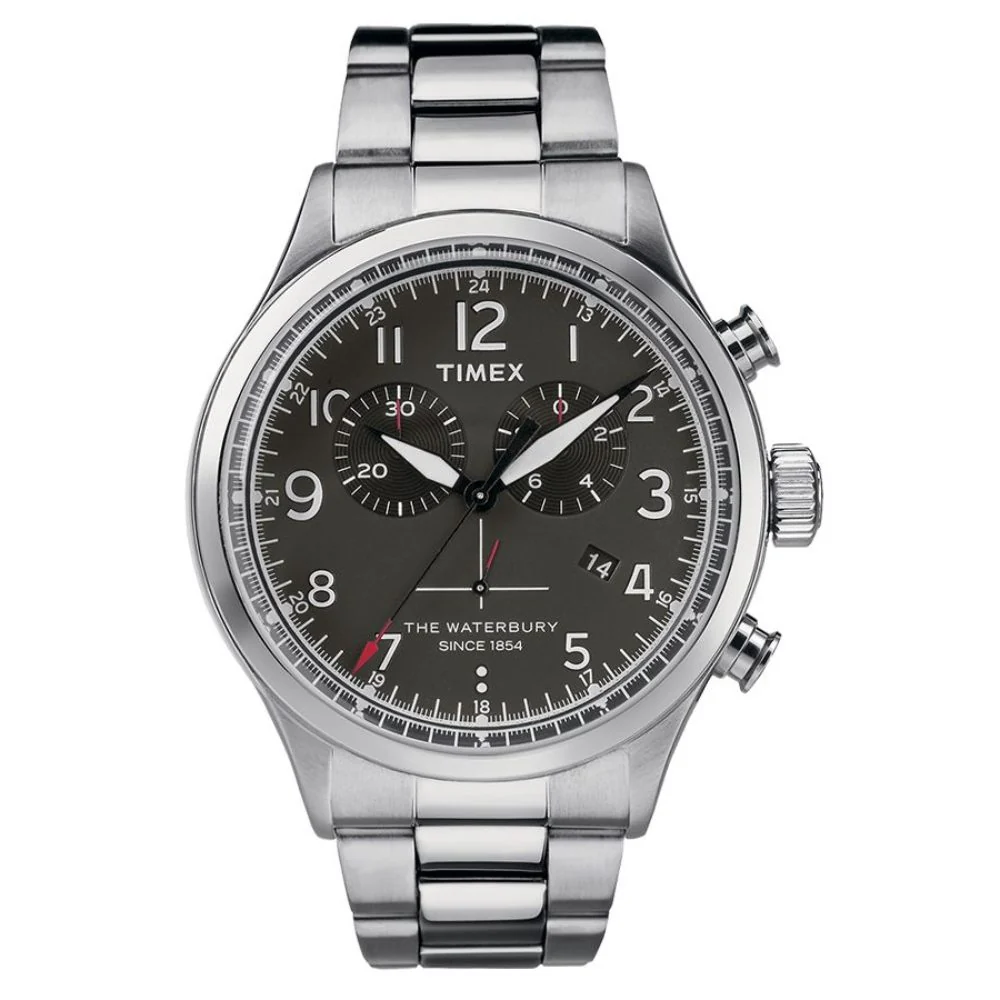 Timex Heritage Collection Men's Quartz Analog Stainless Steel Dial Round Case Chronograph Function Watch -TW2R38400