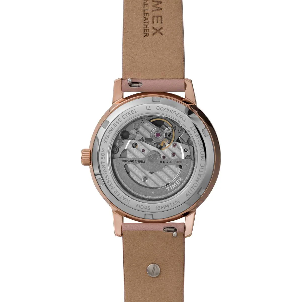 Timex Global Women's Rose Gold-Tone Dial Case Automatic Function Watch -TW2U54700 - Image 3